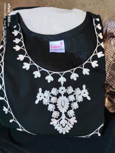 Elegant Black Embroidered Anarkali Suit