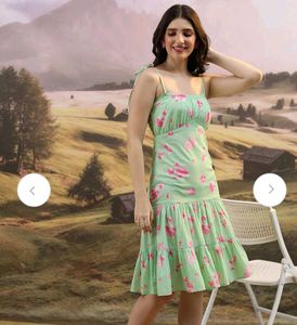 Women&#39;s Trendy Flower Printed Beach Wear Dress
