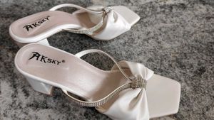 AK SKY White Heels