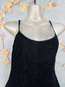 Black Embroidered Cami