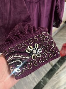 Elegant Purple Velvet Top