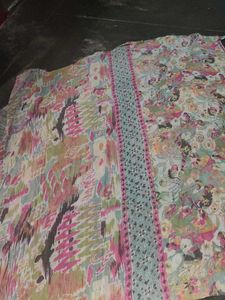 Elegant Floral Kurta Set(( Naira cut suit set ☺️