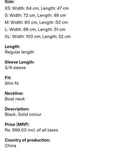Black H&amp;M Top ( BOAT NECK )