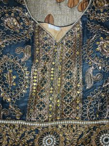 Golden Anarkali Dress