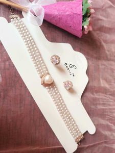 Pearl Choker &amp; Earrings Set