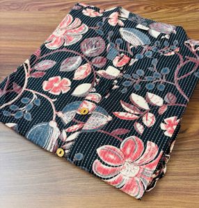 Pure 100% Cotton Kantha Work Kurta