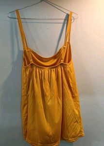 yellow satin night suit