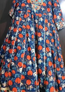 Embroidered Indian Frock Style Suit Set Size 44