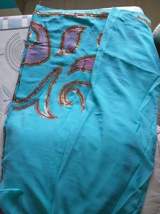 Semi Heavy Work Saree