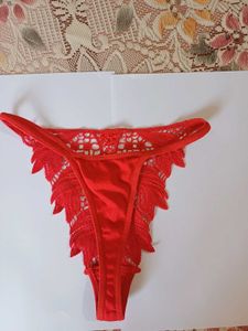 Brand New Red Lace Thong