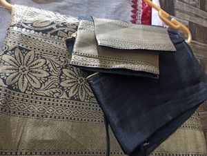 Elegant Black &amp; Gold Banarasi Saree