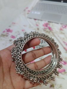 Silver Jhumka Bangles-2pc