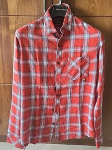 John Players Jeans Red Plaid Shirt