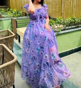 Floral Purple Maxi Dress