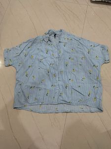 Striped Floral Print Shirt