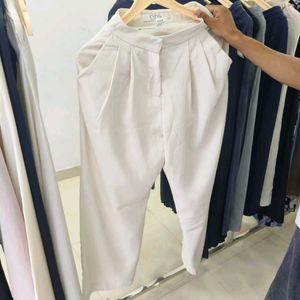 ODS White Wide-Leg Trousers