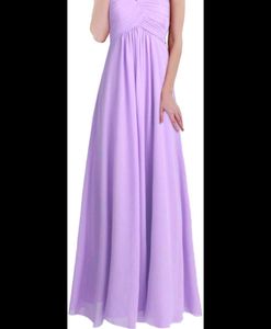 Lilac Strapless Maxi Dress