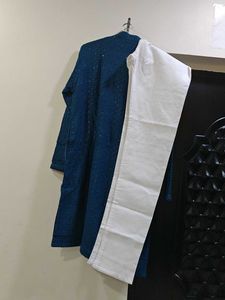 Men&#39;s Blue Kurta And Pyjama