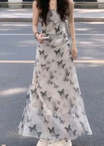 Butterfly Print Maxi Dress