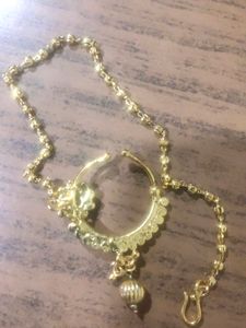 Beautiful Golden Nath With Chain