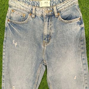 Mango Light Wash Mom Jeans