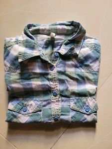 Blue girlish shirt for college and office