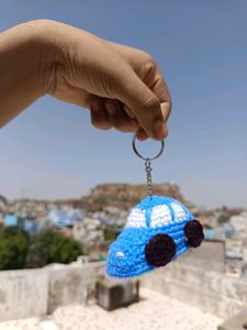 Crochet Mini Car Keychain 😍