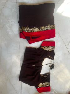 Elegant Embroidered Blouse and saree 💕😍