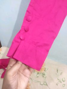 Pure Cotton Pink Embroidered Salwar Kameez
