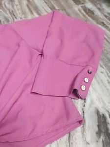 Pink Shirt Crop Top
