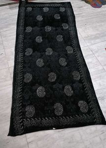 Elegant Black Velvet shimmer Shawl 3