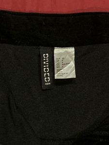 H&amp;M Velvet Dungaree Zip Dress