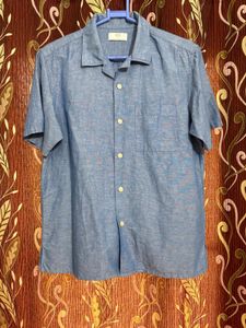 Uniqlo Blue Camp Collar Shirt