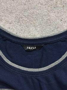 Navy Blue Westside Crop Top