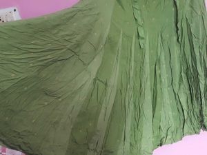 Green Crinkle Skirt