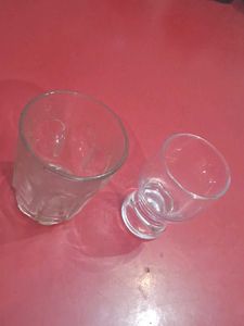 Two Unique Drinking Glasses