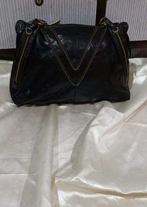 Black Leather Hobo Bag