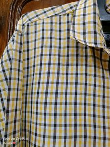 Checked Yellow Casual Like New Shirt