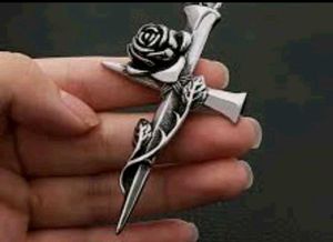 Rose Cross Necklace