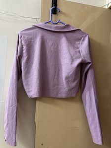 Lavender Cropped Shirt