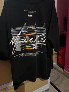 Black Graphic Print Tee
