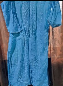 Sky Blue Embroidered Salwar Kameez Suit