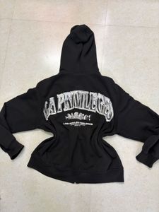 H&amp;M oversize unisex Black Zip-Up Hoodie🥰