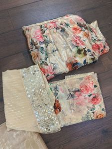 Floral Print Unstitched Suit Fabric