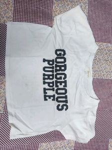 Text Printed Crop Top