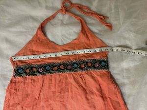 Boho Embroidered Halter Top