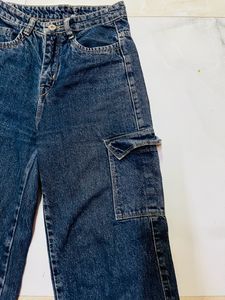 Straight Leg Cargo Jeans