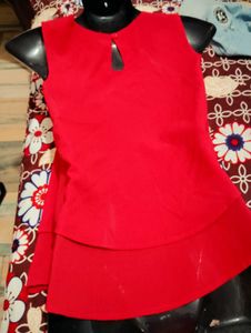 Red Sleeveless Top Two Layer Size Issues