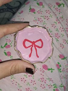 Pinteresty Coquette Pink Bow Mini Jewellery Tray