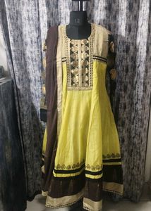 Yellow Embroidered Kurta Set